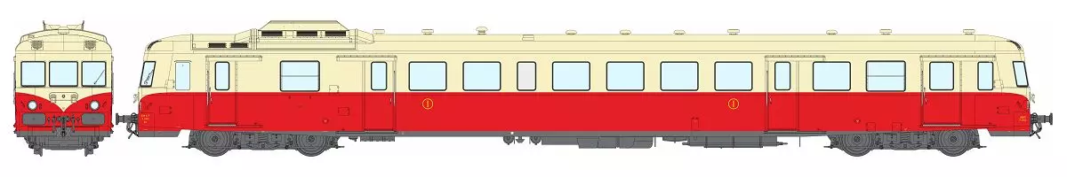 Treno diesel X 2902 - REE MODELS MB-227 - HO 1/87 - SNCF - EP III - Analogico - DC