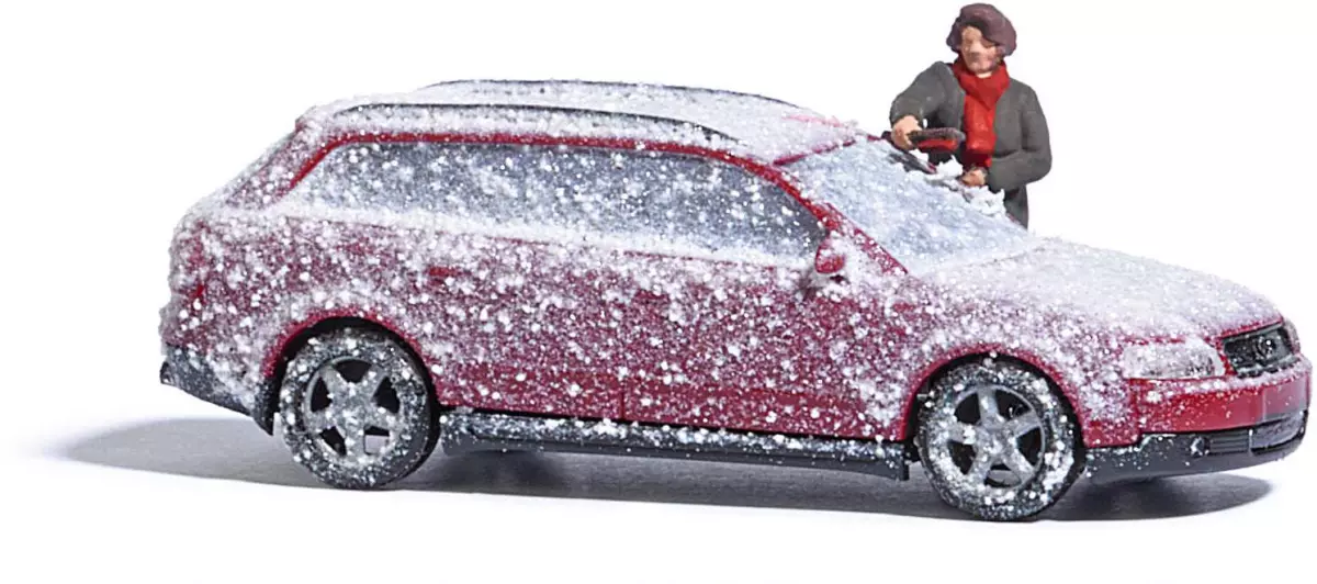 Auto da neve con personaggio - BUSCH 7859 - HO : 1/87