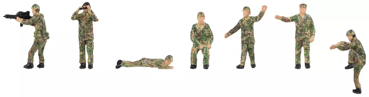 7 soldati in addestramento - Faller 151751 - HO 1/87th