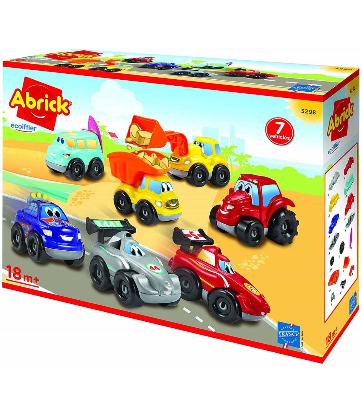 Abrick Fast Car Set con 7 Veicoli