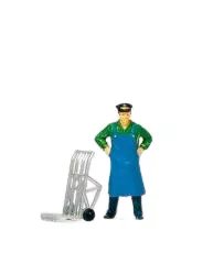 Vettore con carrello portabagagli - PREISER 28125 - HO : 1/87