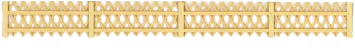 Barrières de Bois Clair Croisé - SAI 513 - HO 1/87 - 1500 mm