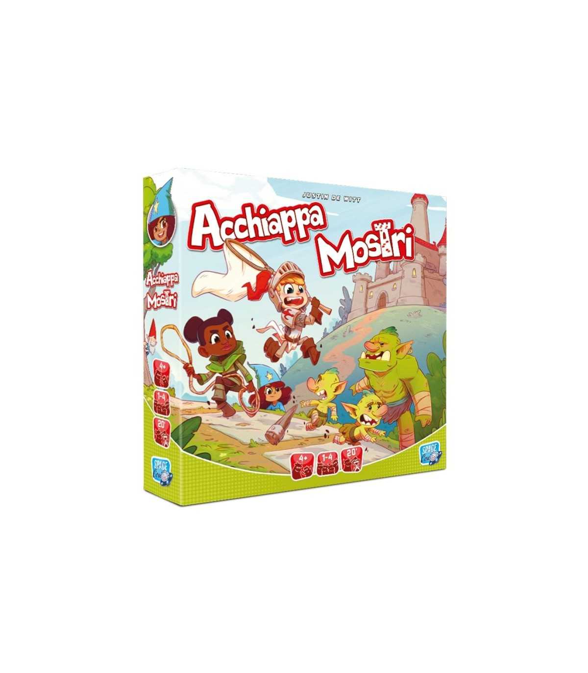 Acchiappa Mostri - Gioco Cooperativo per Famiglie, per Bambini dai 4 Anni, 1-4 Giocatori, Divertente e Educativo, Asmodee