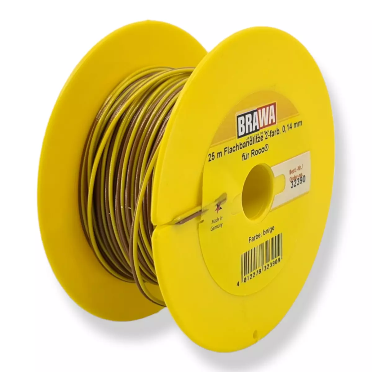 Bobine de câble Brawa 32390 - jaune / marron - pour Roco