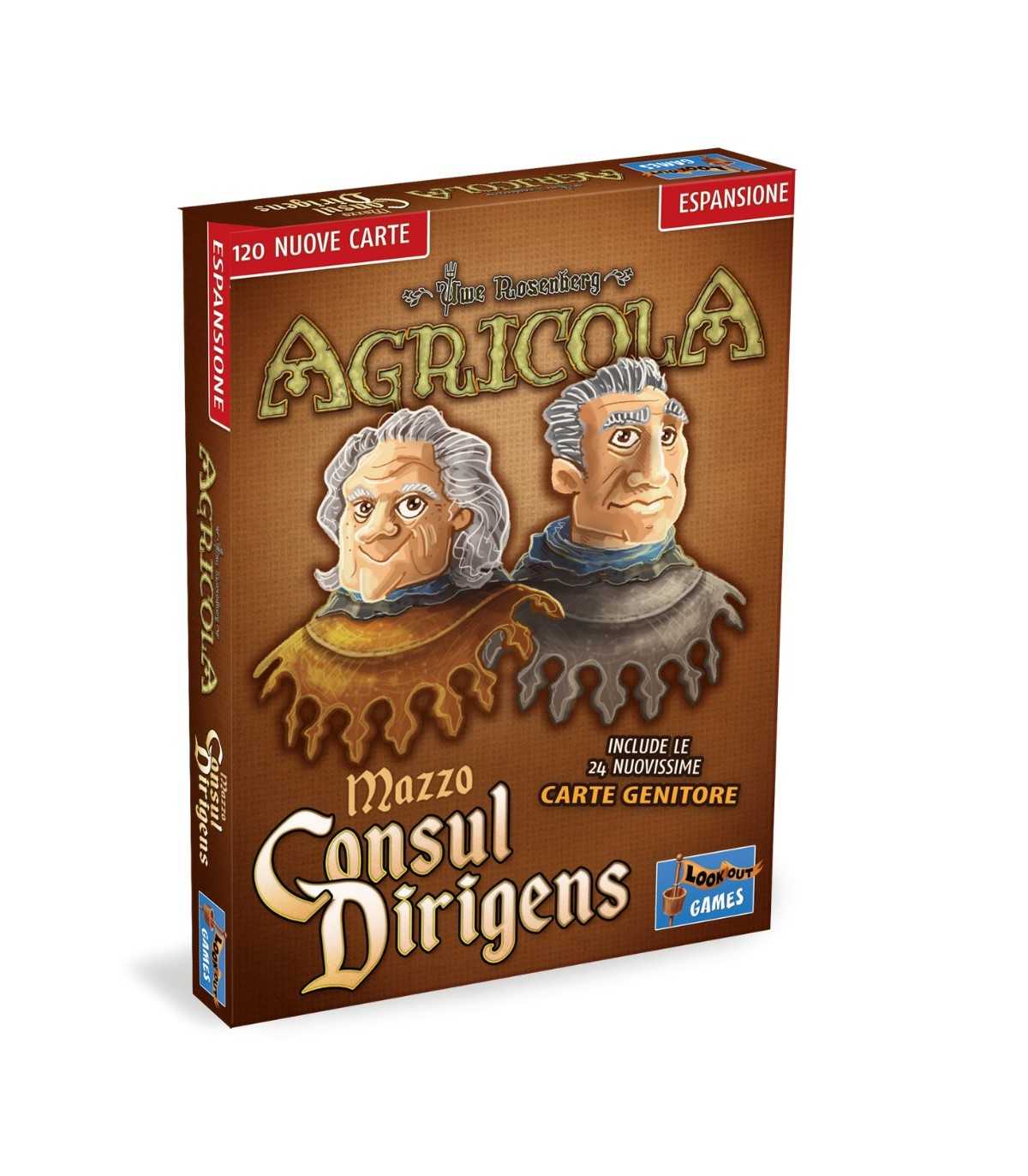 Agricola: Mazzo Consul Dirigens di Asmodee - Espansione Strategica per 1-4 Giocatori, 120 Nuove Carte, Gioco di Piazzamento Lavo