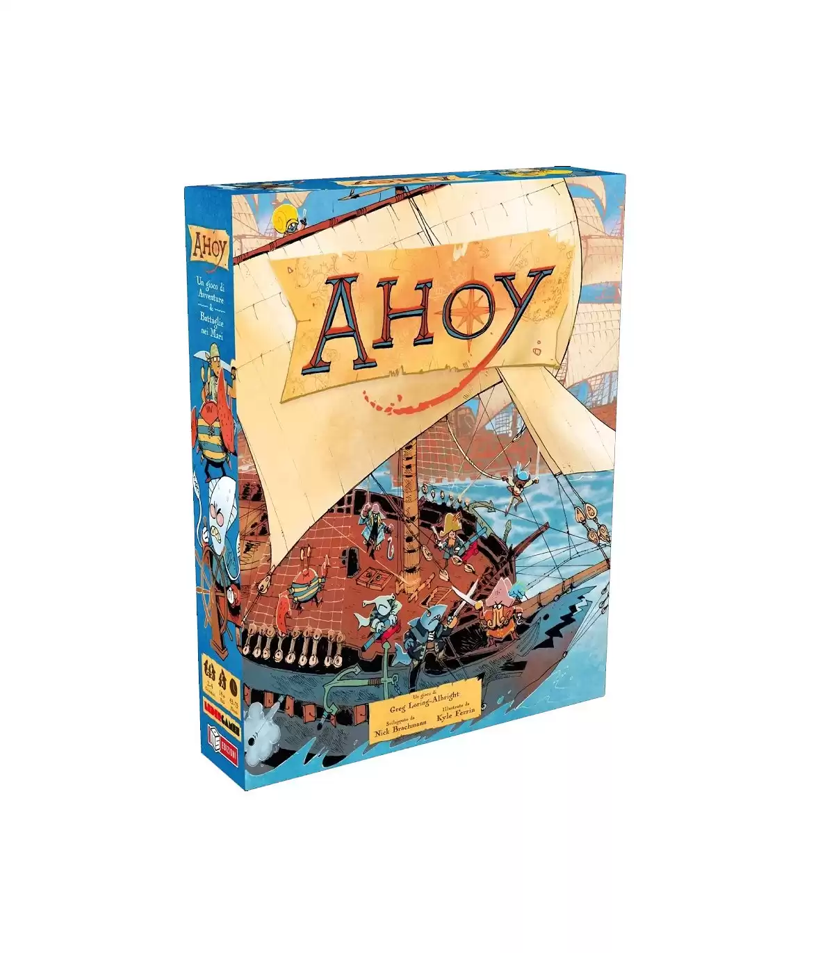 Ahoy - Gioco di Avventure e Battaglie nei Mari per 2-4 Giocatori, Strategia e Collaborazione, Durata 60 Minuti, MS Edizioni