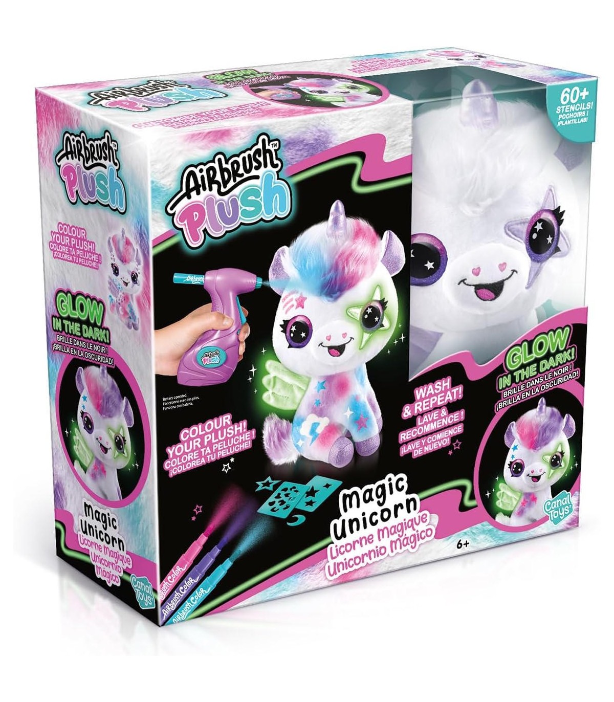 AIRBRUSH PLUSH MAGIC UNICORN