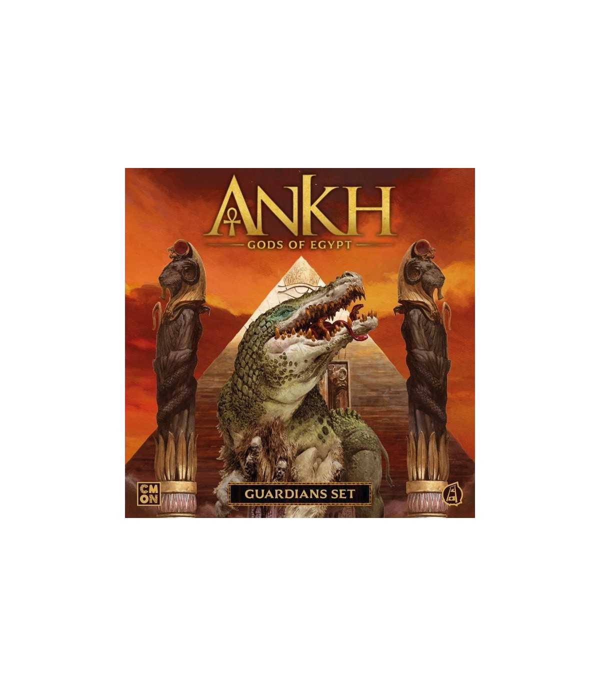 Ankh: Divinità Egizie - Set Guardiani con 11 Miniature e 5 Carte per Giochi di Guerra - Espansione Pharaoh, 2-5 Giocatori