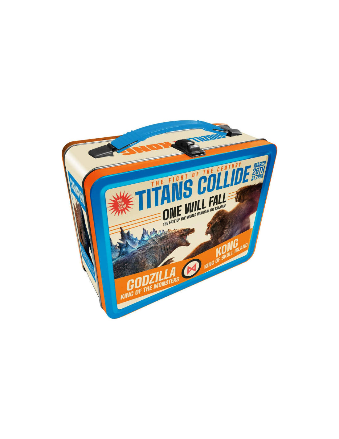 AQUARIUS GODZILLA VS KONG TIN TOTE METAL LUNCH BOX NEW PORTA PRANZO MERENDA NUOVO