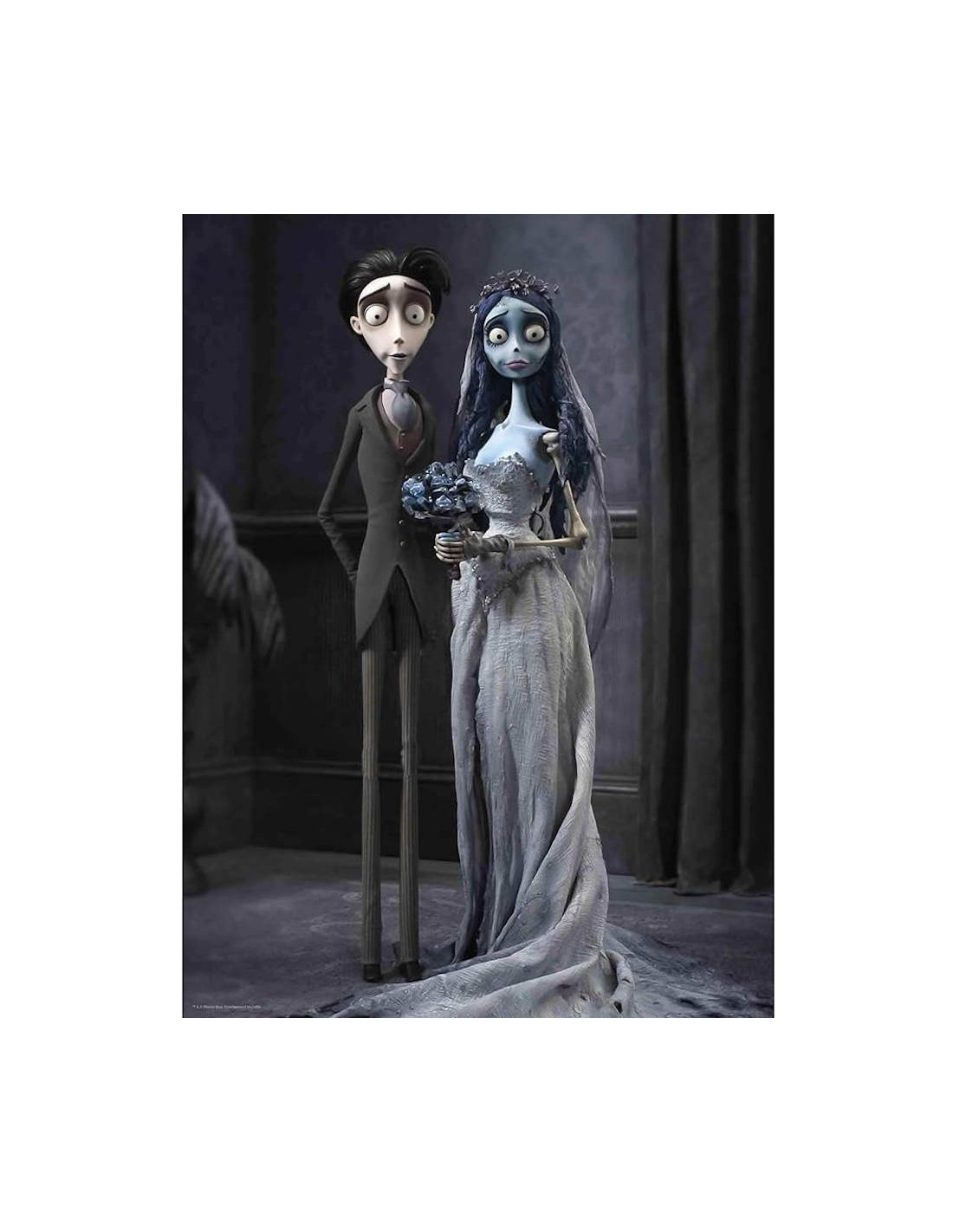 AQUARIUS JIGSAW COFFIN PUZZLE 500 PEZZI PCS - CORPSE BRIDE 35x48 cm NEW NUOVO