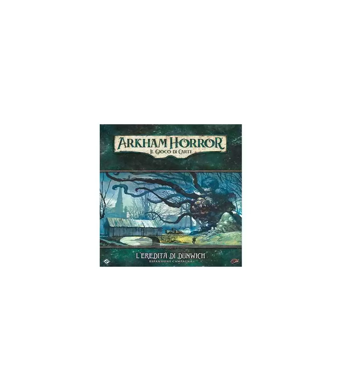 Arkham Horror LCG: L'Eredità di Dunwich - Espansione Campagna Cooperativa con 307 Carte e 8 Scenari di Horror e Strategia