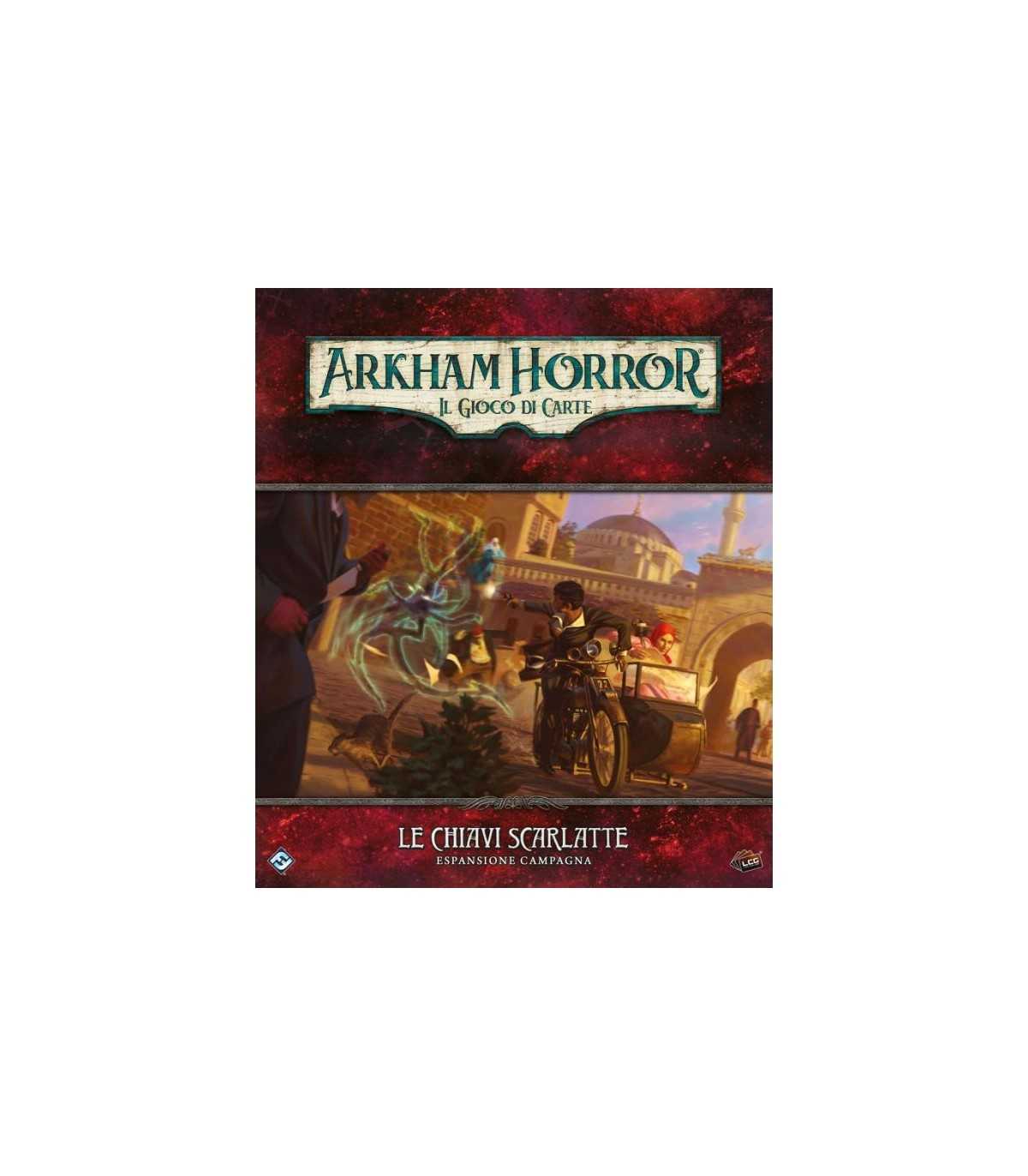 Arkham Horror LCG: Le Chiavi Scarlatte - Espansione Campagna per 1-2 Giocatori, Avventura e Misteri - Asmodee