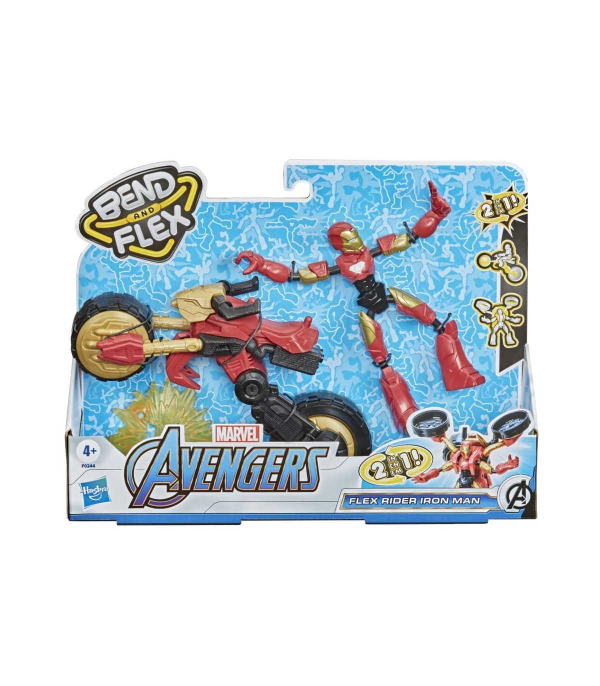 Avengers - Bend And Flex: Ironman Con Veicolo Snodabile