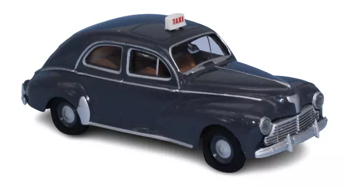 Auto TAXI Peugeot 203 berlina grigio antracite BREKINA 92990 SAI 2511- HO 1/87