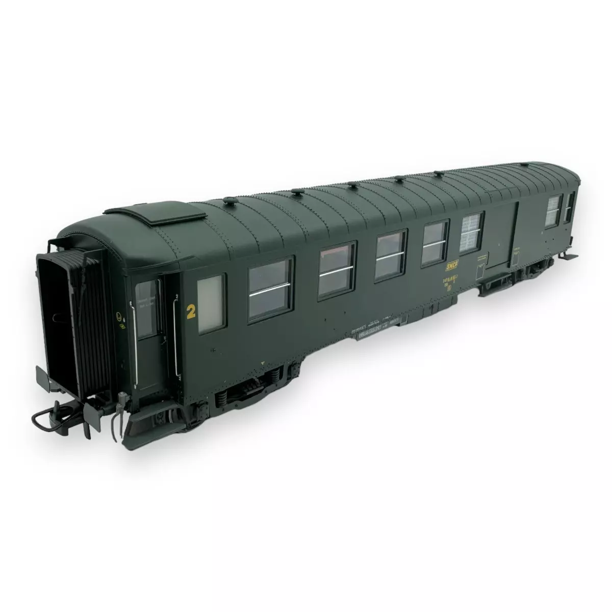 Voiture métallisée Ex-PLM REE Modèles VB465 vert 301 - HO 1/87 - SNCF - EP IV