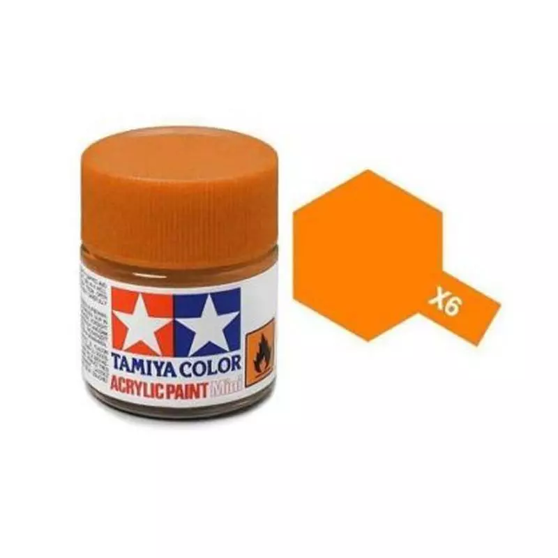 Vernice acrilica - Arancione lucido X6 - TAMIYA 81506 - 10 mL