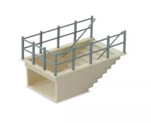 2 Sottopassaggi a livello della banchina - Peco LK7 - HO 1/87 - 60 x 34 x 20mm