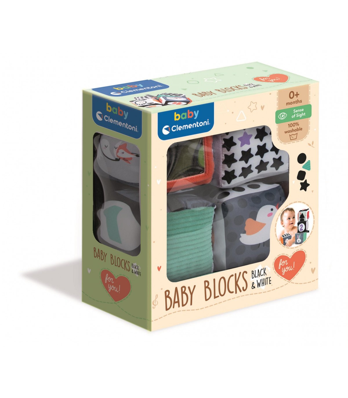 Baby Clementoni Baby Blocks Black White