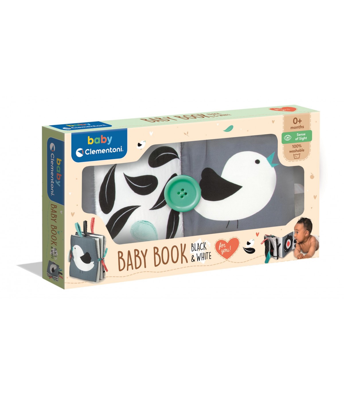 Baby Clementoni Baby Book Black Withe