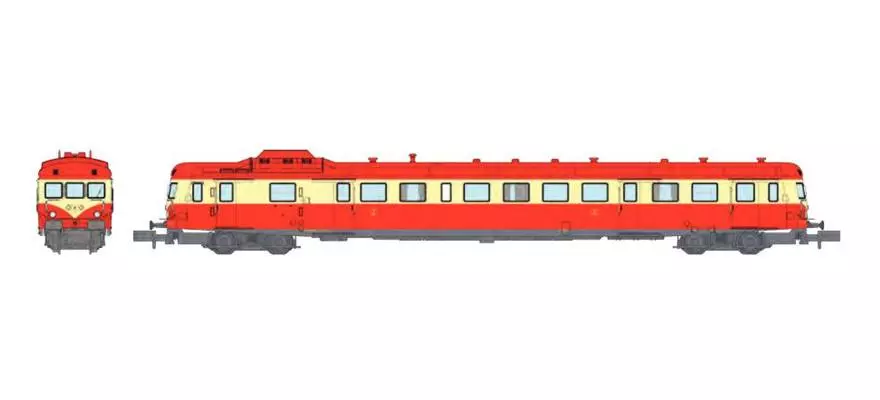 Treno diesel X-2812 - REE MODELS NW-249 - N 1/160 - SNCF - EP IV - Analogico - 2ª Classe