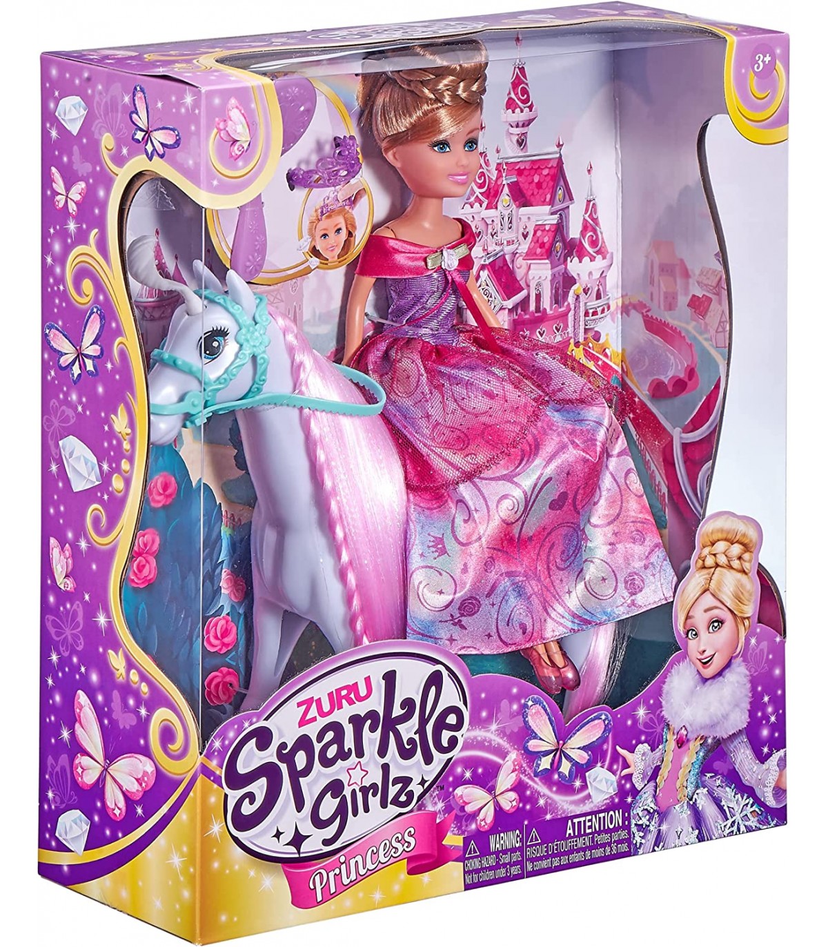 BAMBOLA PRINCIPESSA DA CM 26 CON CAVALLO