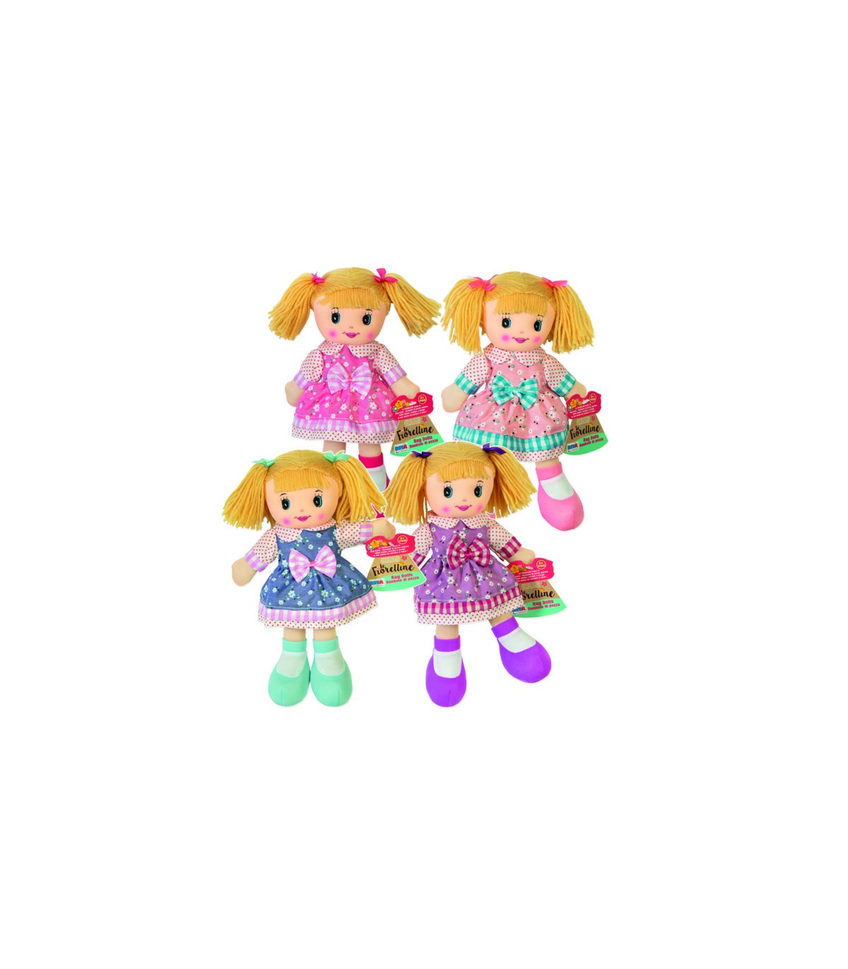 Bambole pezza 30 cm 4 ass.