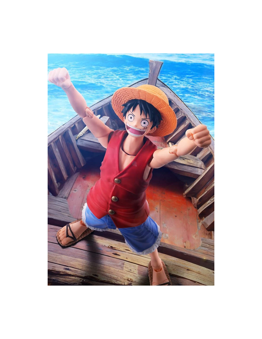 BANDAI S.H.F. FIGUARTS ONE PIECE MONKEY D. LUFFY ROMANCE DAWN ACTION FIGURE NEW
