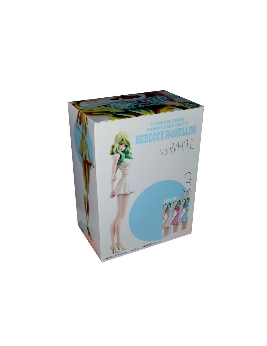 BANPRESTO LUPIN 3 GROOVY BABY SHOT III REBECCA ROSSELLINI WHITE PVC STATUE
