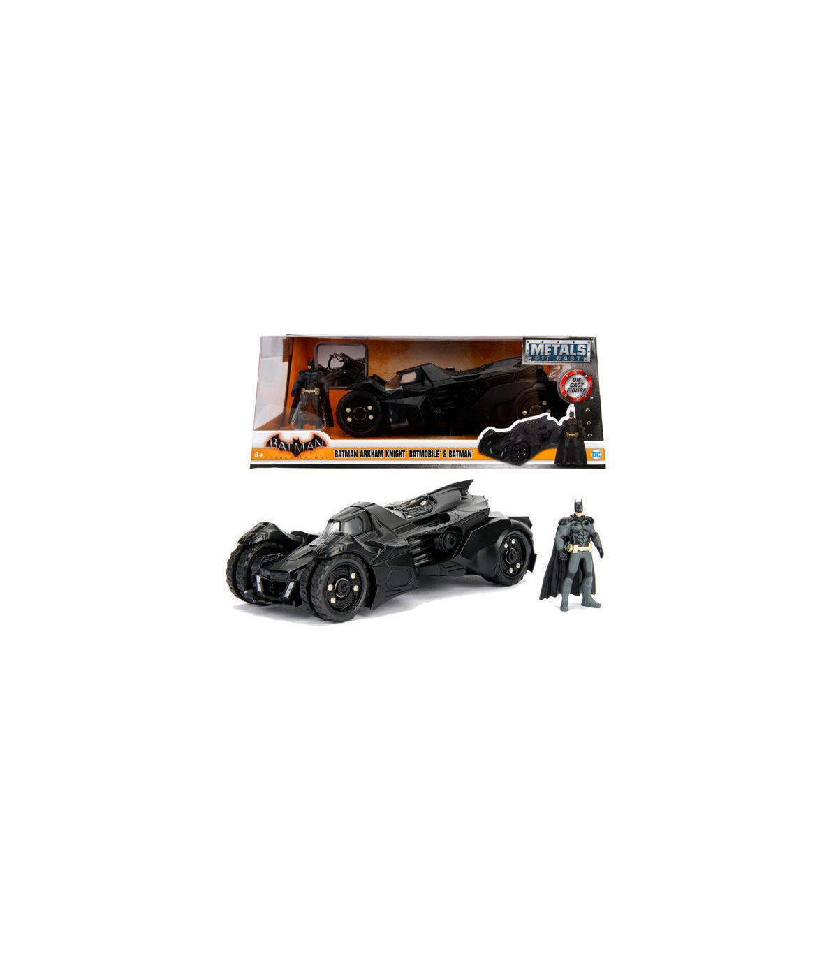 Batman - Arkham Knight Batmobile 1:24 Diecast con Personaggio