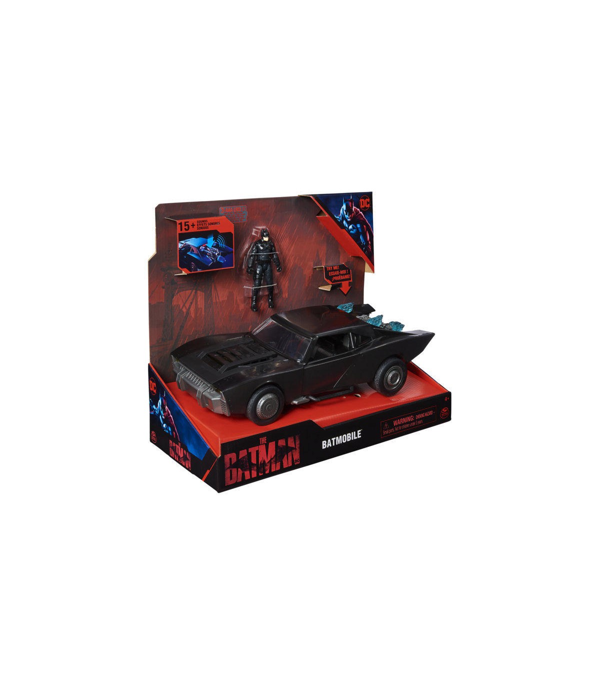 Batman Movie Batmobile Per Personaggi In Scala 10 Cm Con Led