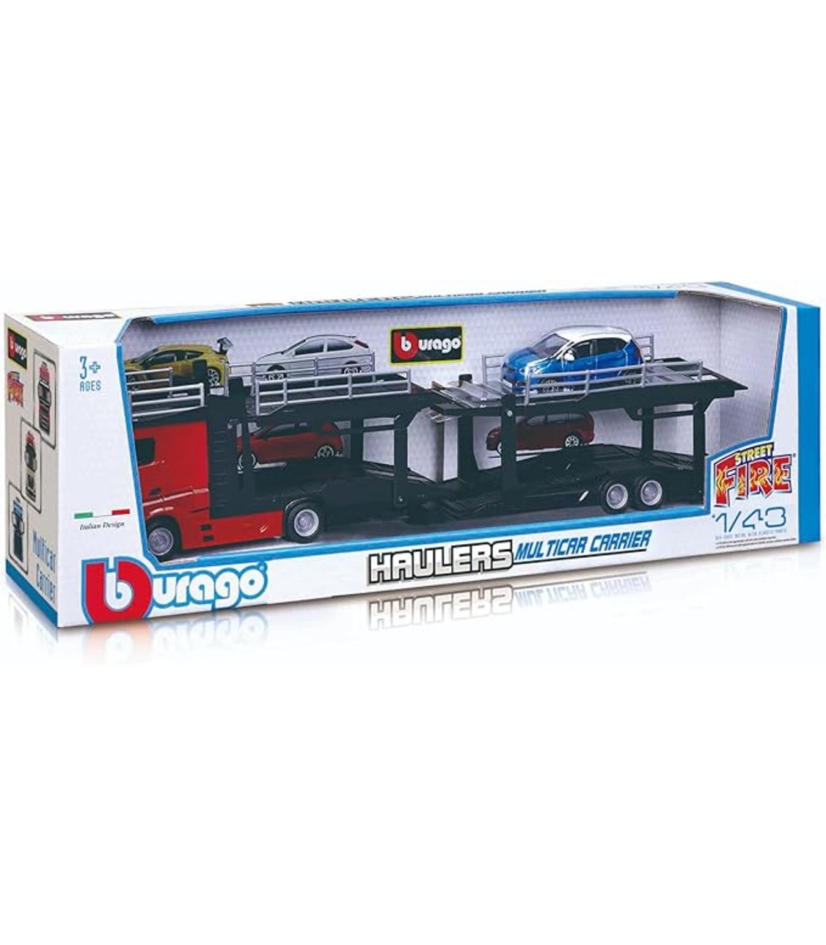 Bisarca con Rimorchio con Auto - Scala 1:43