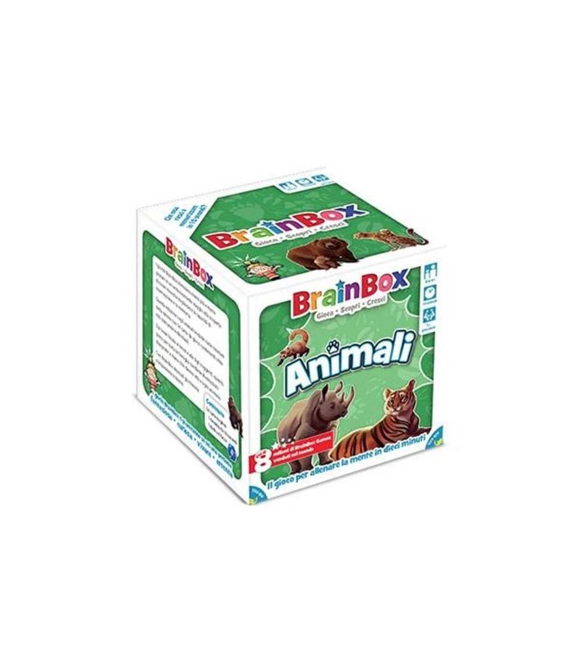 BrainBox Animali - Gioco Educativo per Famiglie, 1-8 Giocatori, Divertimento e Apprendimento, 10 Minuti, Età 8+