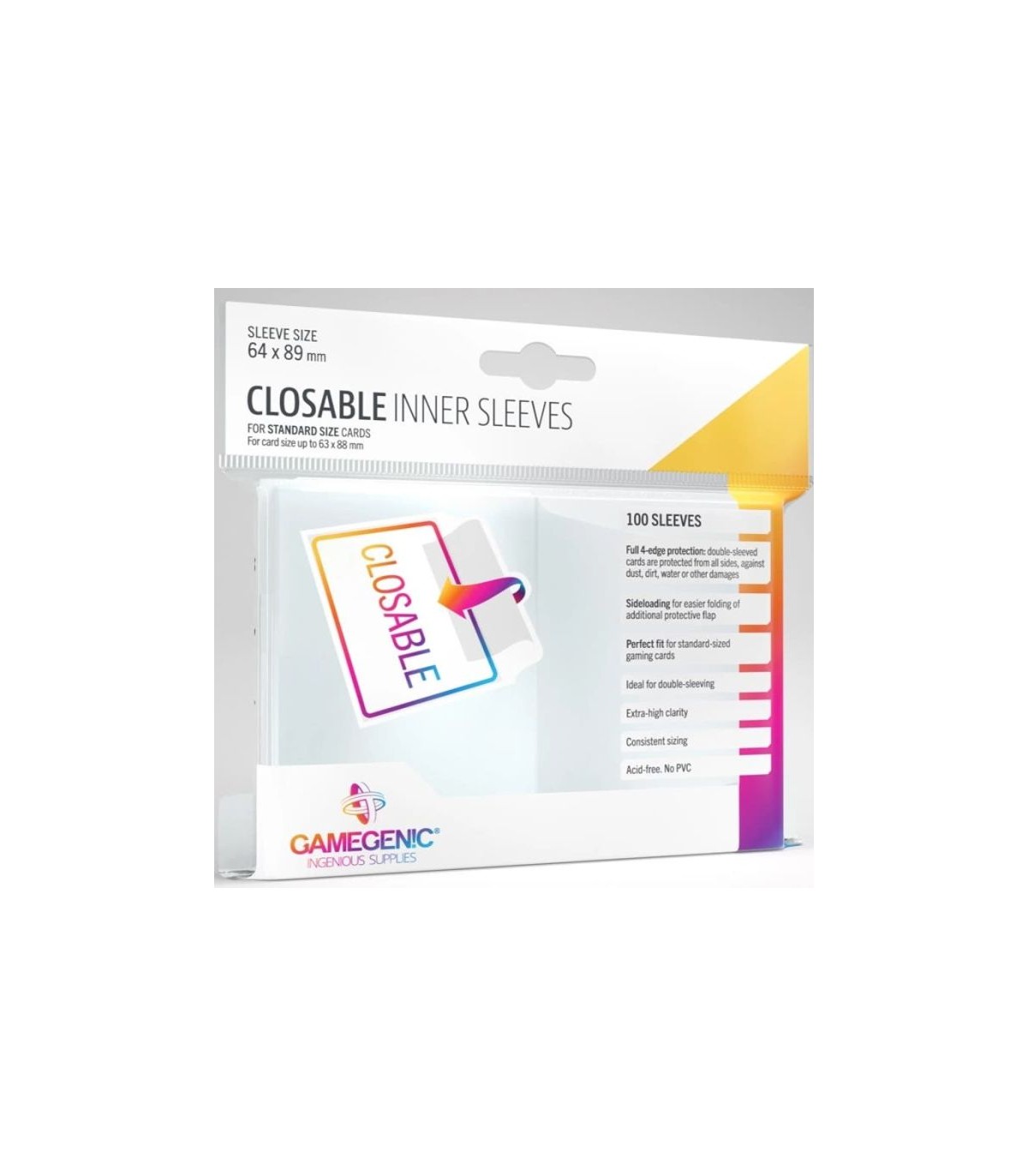 Bustine Richiudibili Gamegenic Closable Inner Sleeves 100