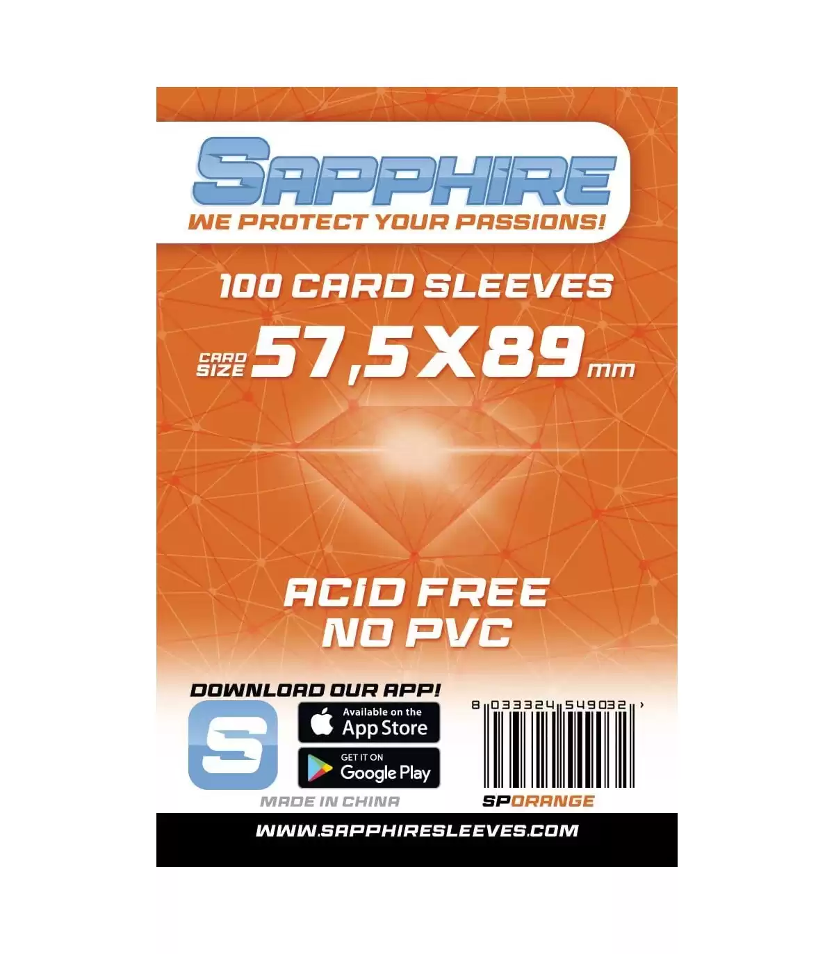 Bustine Sapphire Orange (57,5x89)