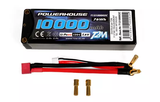 Accu LiPo 2S HV 7,6V 10000 mAh 120C - T2M T13100002C