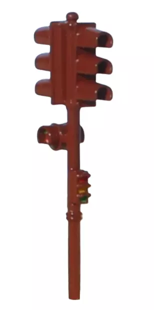 Un semaforo in posizione rossa SAI 1016R - HO : 1/87 - livrea marrone