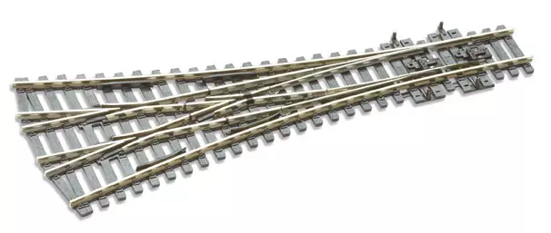 Aiguillage triple 12° Peco SLE99 Electrofrog 220 mm codice 100 - R 610 mm - HO 1/87