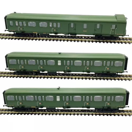 Set di 3 vagoni passeggeri Express Nord - LSModels 40321 - HO : 1/87 - NORD - EP II