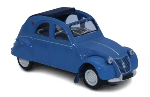 1958 Citroën 2cv AZLP blu ghiaccio open top SAI 6013 - HO 1/87