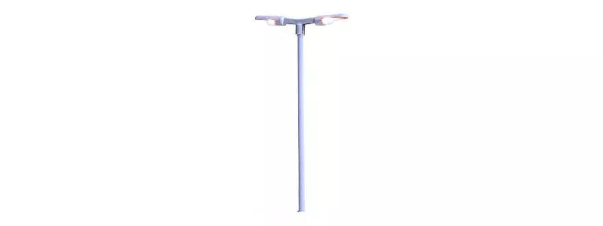 Lampada a piattaforma a doppio LED - Altezza 70 mm BRAWA 84059 - HO 1/87