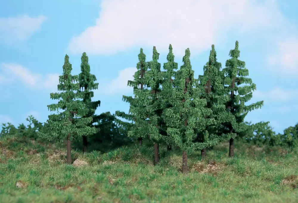 10 Abeti - Verde scuro - HEKI 2139 - Scala HO / TT / N - 120 mm