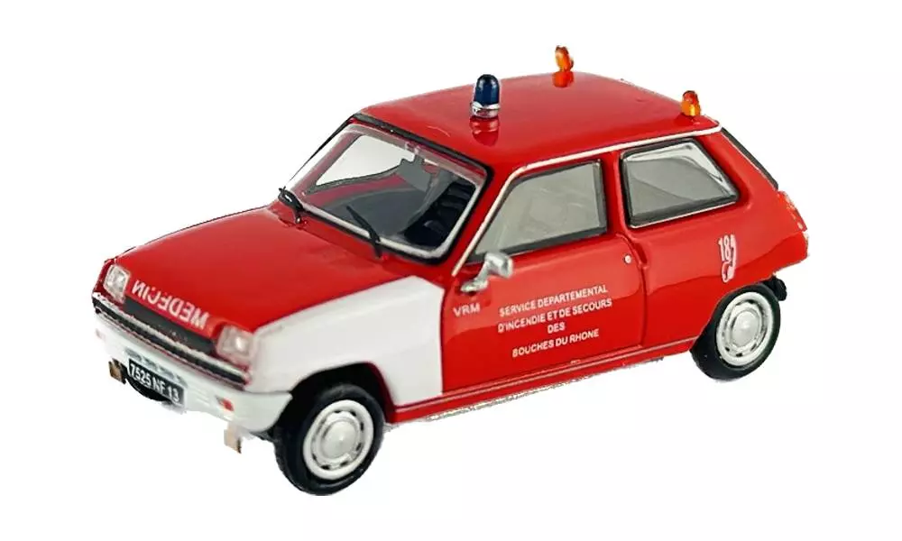 Auto Renault 5 TL 1972 MEDECIN-POMPIER REE MODELS CB 145 - HO 1/87