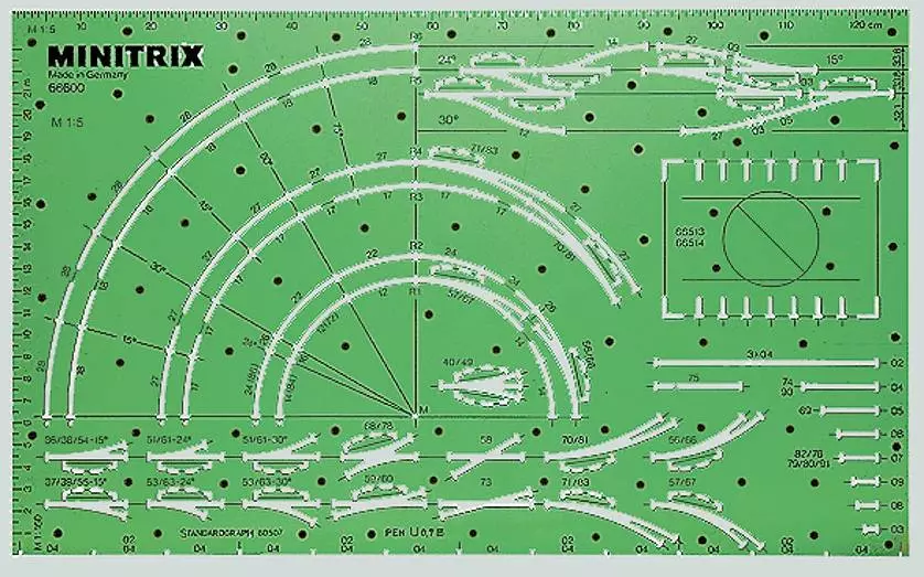 Stencil per la marcatura dei binari Minitrix