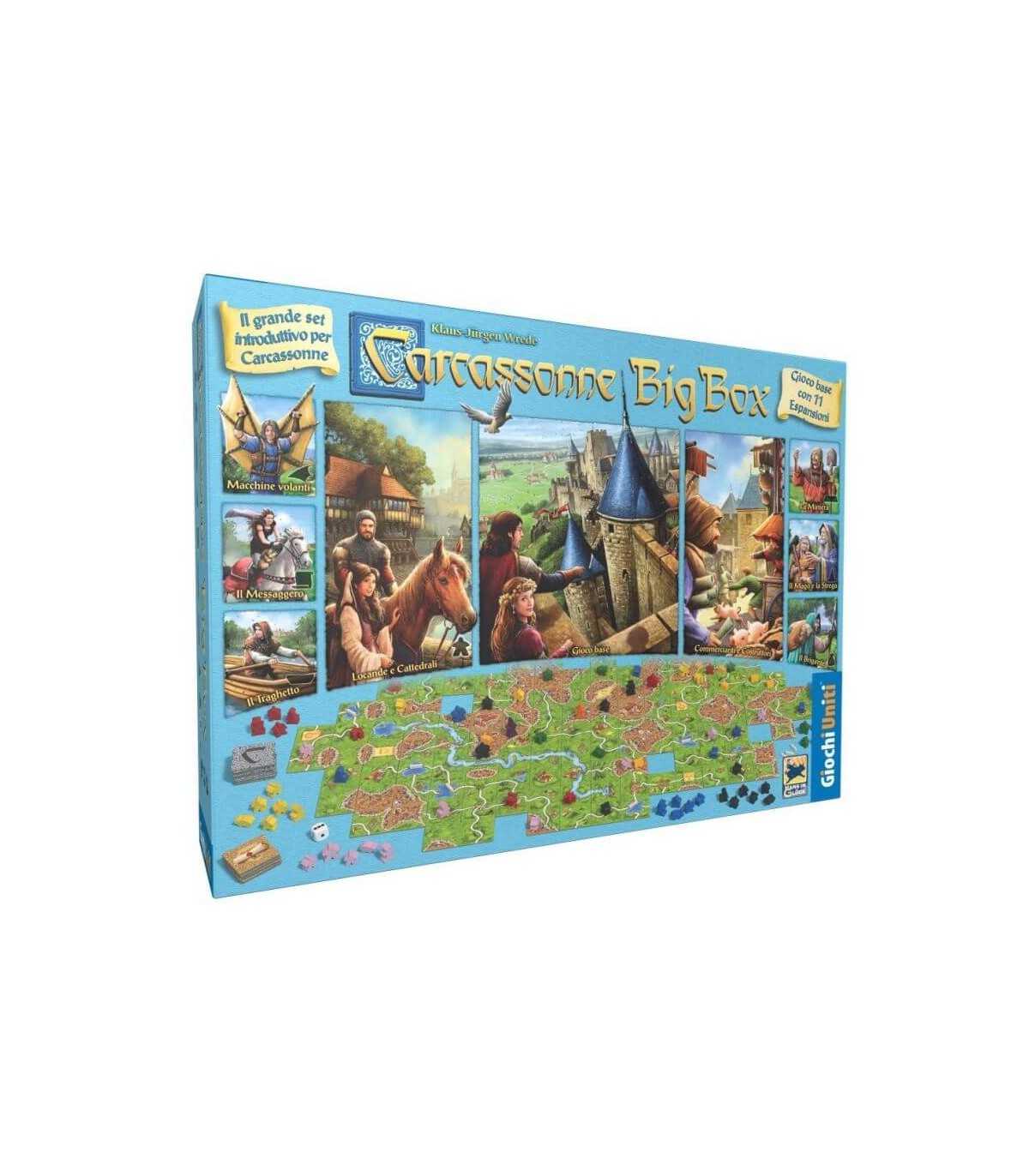 Carcassonne - Big Box: Gioco da Tavolo con 11 Espansioni per 2-6 Giocatori, Strategia e Divertimento per Famiglie!