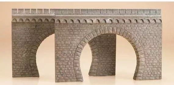 Confezione di 2 ingressi per tunnel - 2 corsie - Auhagen 41587 - HO : 1/87