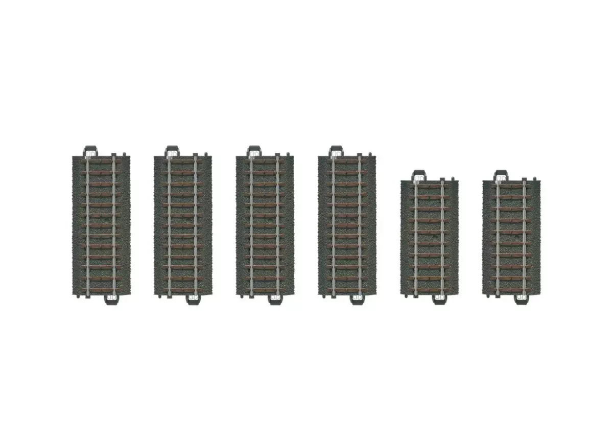 Set di 6 binari dritti zavorrati - Marklin 20099 - HO 1/87 - Codice 83 - Binario C - 3R