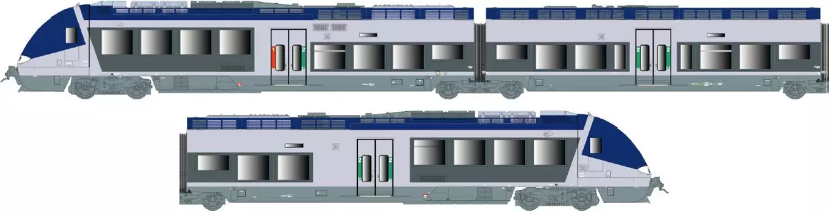 Rame automotrice AGC X 76507/76508 Ls Models 10070S - HO 1/87 - SNCF - EP V / VI
