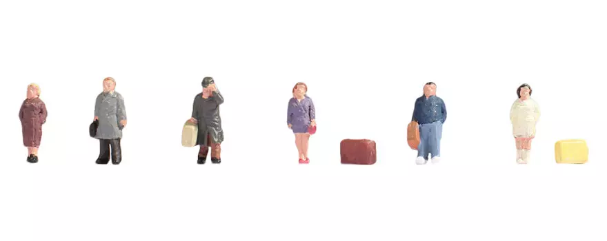 Confezione da 6 viaggiatori con astucci NOCH 44201 - Z 1/220th