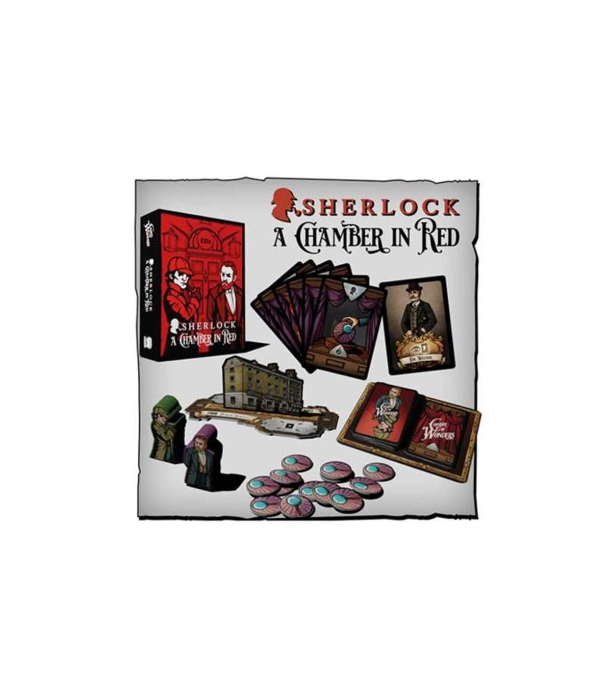 Chamber of Wonders - Sherlock – A Chamber in Red: Gioco di Strategia per 2-6 Giocatori, 30 Minuti, 14+ Anni, Ludus Magnus Stud