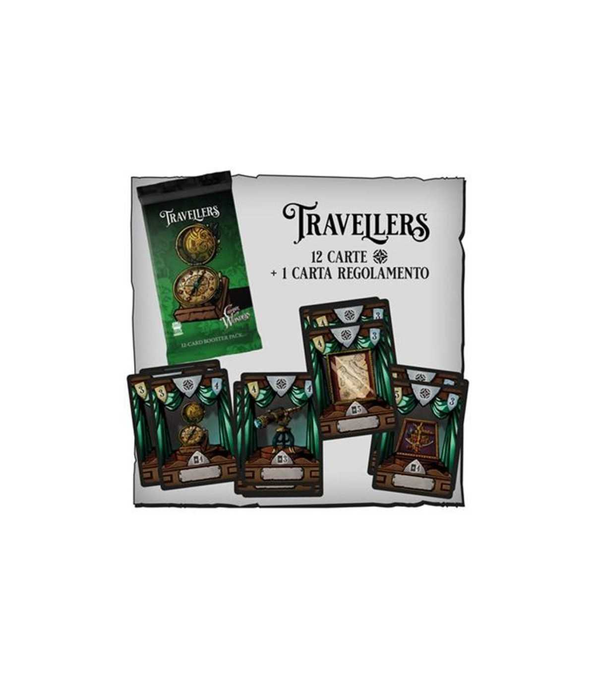 Chamber of Wonders - Travellers: Booster Pack di 12 carte per avventure strategiche in famiglia e amici!